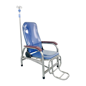 Stainless Steel Infusion Chair Foldable <b>Reclining</b> Adjustable Hospital Use - Product Image 2