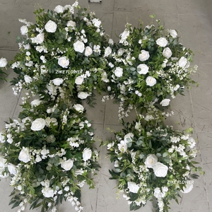 Pasarela <span class=keywords><strong>DE</strong></span> BODA Decoración Flores Corredor Evento <span class=keywords><strong>Alquiler</strong></span> Rosas blancas 15 Aniversario <span class=keywords><strong>Mesa</strong></span> Centro <span class=keywords><strong>de</strong></span> <span class=keywords><strong>mesa</strong></span> Bola <span class=keywords><strong>de</strong></span> flores verdes - Product Image 4