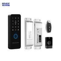 Kit de Control de Acceso Inalámbrico Independiente con Huella Dactilar, Contraseña y Desbloqueo Remoto, con Teclado y Cerradura Eléctrica de Cerrojo