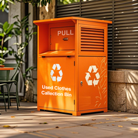 Poubelle en métal, bac à vêtements, bac de collecte de vêtements, boîte de recyclage de vêtements