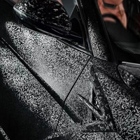 WRAPMASTER 1.52*15m TPU Brillante, Vinilo Adhesivo para Automóviles con Diseño de Fibra de Carbono Forjado, Película Protectora de Pintura TPU Elástica para Envolver Automóviles
