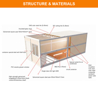 Maison mobile miniature prête à être expédiée, structure en acier, conteneur modulaire pliable de 20 pieds pour dortoir ou bureau