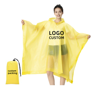 Ponchos de pluie <span class=keywords><strong>en</strong></span> <span class=keywords><strong>plastique</strong></span> légers et imperméables personnalisables pour garçons et filles, durables et réutilisables pour les excursions, le camping, portables - Product Image 1