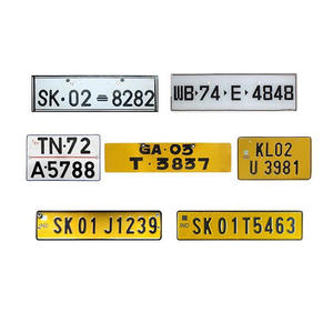 Placas de matrícula de aluminio de coche de sublimación en blanco en relieve personalizado de la <span class=keywords><strong>India</strong></span> - Product Image 4