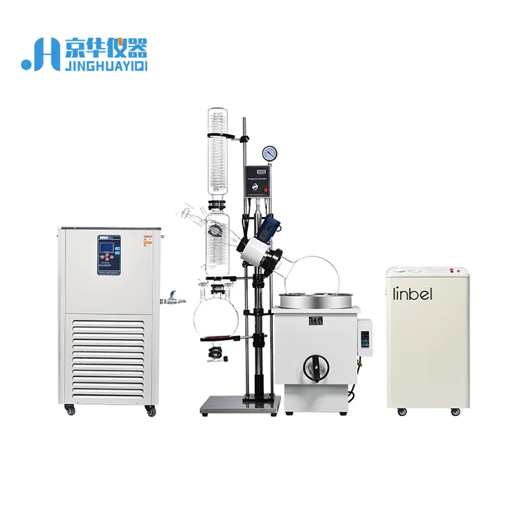 Laboratory Chemical Big Capacity Rotary Evaporator with Vertical Condenser and Oil Bath