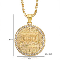 Joyería de Acero Inoxidable Estilo Hip-Hop con Circonita, Colgantes de Moda, Resistentes al Agua, Sin Deslustre, Oro 18K, Nuevo Jesús Iced Out CZ