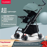 Poussette bébé monobloc ultra-légère et portable, absorption des chocs bidirectionnelle, design pliable, capacité de charge de 15 kg pour 0-6 ans