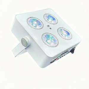 Projecteurs mobiles sans fil 4x18W LED DMX 6-en-1 en fer IP33 4100K avec batterie au lithium 5000mAh et valise de transport - Product Image 5