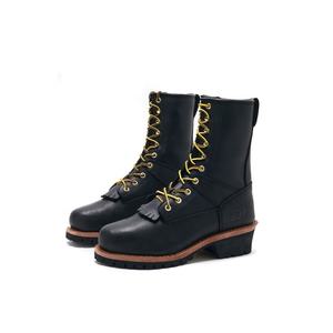 Bottes de travail à lacets personnalisées pour hommes en cuir pleine fleur sans bout en acier-Vente en gros - Product Image 2
