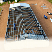 Entrepôt à structure métallique, bâtiment métallique, atelier industriel avec cadre résistant au vent, à la neige et aux tremblements de terre pour l'Asie centrale
