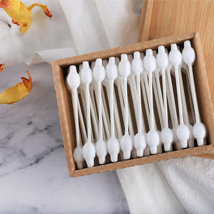 Bâtonnets d'oreille en coton faciles à utiliser, tête double <span class=keywords><strong>gourde</strong></span>, 55 pièces, coton-tige en papier blanc avec boîte en papier à tiroir - Product Image 5