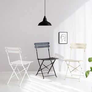 Juego de jardín, silla <span class=keywords><strong>Bistro</strong></span> de Material metálico, sillas plegables de <span class=keywords><strong>Metal</strong></span> para exteriores - Product Image 4