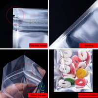 Sachet alimentaire personnalisé semi-transparent épaissi, autoportant, avec fermeture éclair, étanche à l'humidité, pour snacks, en aluminium