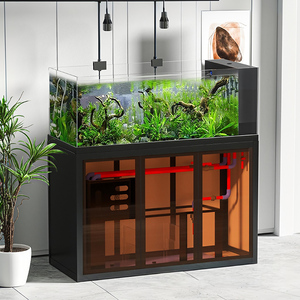 Industrial Style Aquascape <strong>Aquarium</strong> Side Overflow Sump Filter Tank Low Maintenance Rectangular for Living Open View <strong>River</strong> Stream - Product Image 2
