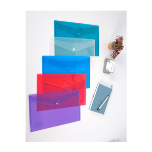 クリア/グリーン/パープル/ブルー/レッド5ピース/パックポリA5 200ミクロンヘビー級ドキュメント封筒ファイル - Product Image 5