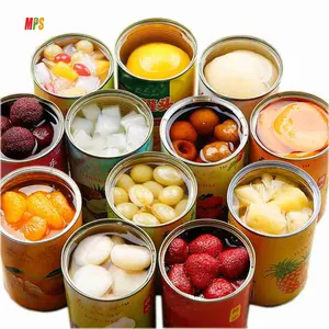 OEM品牌流行美味罐装黄桃淡糖浆罐装桃子半混合水果