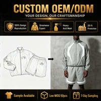 Conjunto Deportivo Personalizado con Logotipo, Chaqueta y Pantalones Cortos de Punto, Impermeables, 100% Poliéster, para Otoño, Casual, para Hombre