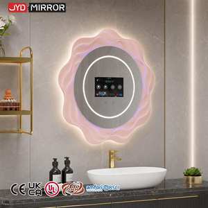 <span class=keywords><strong>Miroir</strong></span> de salle de bain lumineux personnalisé pour hôtel, <span class=keywords><strong>avec</strong></span> téléviseur, capteur tactile, interrupteur LED, thermomètre irrégulier Android de 4 mm <span class=keywords><strong>avec</strong></span> revêtement et IA - Product Image 1
