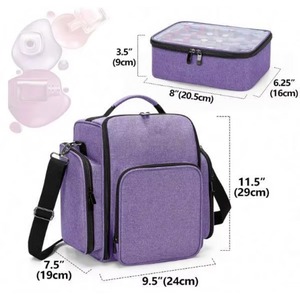 Échantillon gratuit : Organisateur de vernis à ongles pour 72 flacons, grand étui à vernis à ongles avec 3 pochettes amovibles et plusieurs compartiments de rangement - Product Image 6