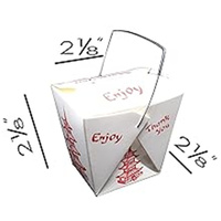 Caja para llevar China reciclable desechable blanca Contenedor de comida para llevar de fideos biológicos Perfecto para restaurantes para llevar