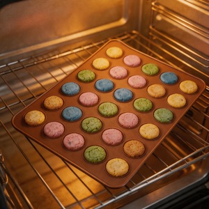 Tappetino in Silicone per Cottura di Grado Alimentare, Resistente al Calore, Antiaderente, Sicuro per il Forno, Tappetino per Macaron, Utensile da Cucina per Preparazione di Biscotti e Pasticceria - Product Image 3