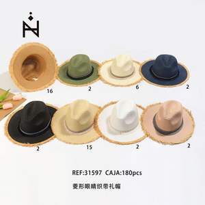 Chapeau Sombrero en forme de losange avec bandeau en tissu, lot de 180 pièces en boîte, pour un style ethnique - Product Image 1