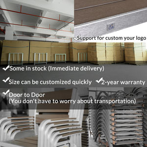 Coets 2 años de garantía 4 plazas 1500 aluminio rectángulo al aire libre restaurante Silla de mesa alta <span class=keywords><strong>con</strong></span> madera PS - Product Image 6