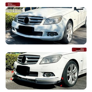 Spoiler Anteriore per Paraurti Versione Standard di Prima <span class=keywords><strong>Generazione</strong></span> per <span class=keywords><strong>Mercedes</strong></span>-Benz Classe <span class=keywords><strong>C</strong></span> W204 2007-2010 Esterni - Product Image 4