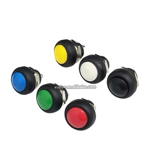 छोटे गोल प्लास्टिक 12 मिमी 2पिन ip54 सुरक्षा 250v 3a मिनी पुश बटन स्विच - Product Image 5