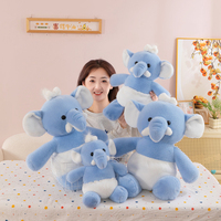 Usine En Gros Mignon Doux Grand Bébé Éléphant En Peluche Poupée Jouet Laine Tissu Animaux Jouets Rempli PP Coton Bon Design Lavé À La Main
