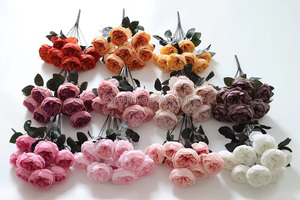 Un gros Faux bouquet de fleurs maison mariage pièce maîtresse décor faux bouquet de fleurs en soie de fleurs artificielles pour fleuriste fournitures - Product Image 3
