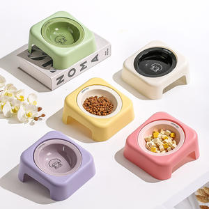 Perlindungan aman keramik kucing anjing piring makanan minum pengumpan mangkuk hewan peliharaan dalam ruangan rumah - Product Image 2