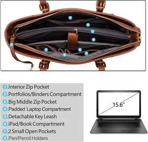 Bolso Tote Casual de Negocios para Mujer, Estilo Vintage, Cuero PU Crazy Horse, Abertura Abierta, Dos Correas de Cadena, Bolso de Hombro de Lujo - Product Image 2