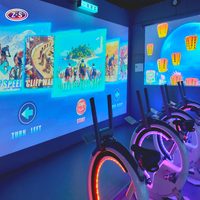 Système de simulation de course cycliste de divertissement sportif, plateforme de cyclisme virtuel, projection immersive, course de spinning