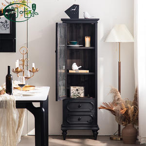 Chuqi Slim Black Hallway <b>Cabinet</b> Multi Layer Storage Wine <b>Cabinet</b> Display Kitchen <b>Cabinet</b> - Product Image 2