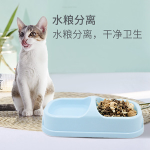 Distributeur d'eau automatique à double bol pour chats, bols pour chiens, bols à nourriture, bols à eau pour chats, bols à nourriture anti-renversement, fournitures pour animaux de compagnie. - Product Image 3