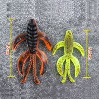 Umpan Lunak Buatan Profesional Big Pendulum Shrimp Four-Wheel-Drive untuk Memancing Ikan Bass - 55cm & 75cm Workhorse