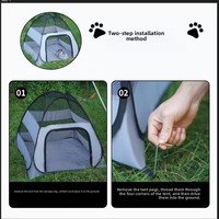 Cage pour chat imperméable d'extérieur, tente portable pliable avec maille respirante pour petits lapins, tortues et chiots, toutes saisons
