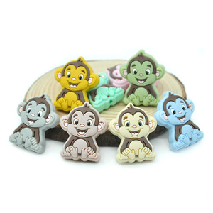 Silicone <b>Monkey</b> Teething Beads For Babies 0-24 Months Soft <b>Toy</b> Anti Drop Chain - Product Image 2