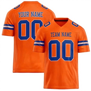 Camiseta de Fútbol Personalizada Naranja para Hombre, Transpirable, de Poliéster, con Impresión por Sublimación, Nombre del Equipo, Número, BLOODLINE OEM, Fusión sin Costuras - Product Image 1