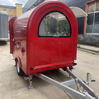 Camion de restauration rapide mobile entièrement équipé, norme américaine, remorque alimentaire remorquable, structure en acier inoxydable, cuisine intégrée.