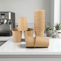 Gobelets à café jetables en papier à paroi simple de 7 oz, avec logo personnalisé, anti-fuite, pour boissons chaudes, pour café, kiosque, bureau, approvisionnement en gros