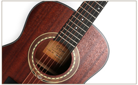 Guitare acoustique en acajou de 36 pouces avec tête moulée sous pression pour les voyageurs