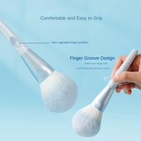 MSQ 10 pinceaux de maquillage en poils synthétiques véganes, design à encoches, étiquette privée personnalisée, pinceaux pour le visage et le correcteur