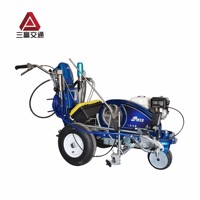 Máquina Portátil de Señalización Vial con Pistola de Pulverización Manual sin Aire, Simple/Doble, 6.5HP, Certificación CE, Pintura Fría, Nueva y Versátil