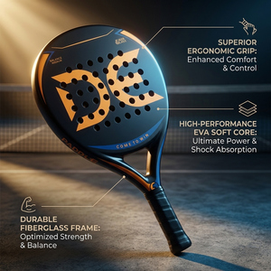 Raqueta de Pádel de Fibra de Carbono y Grafito de Alto Rendimiento, Portátil, para Entrenamiento Deportivo, con Red de Poliéster, Tendencia 2026 - Product Image 2