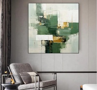 Art mural abstrait de haute qualité du milieu du siècle, peinture à l'huile texturée 100% peinte à la main sur tissu, art pour la décoration de la maison