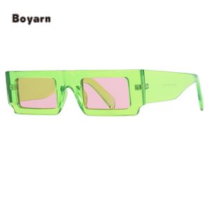 Venta caliente nuevo estilo de moda plástico pequeño rectángulo marco UV400 protección logotipo personalizado gafas de sol para Mujeres Hombres - Product Image 2