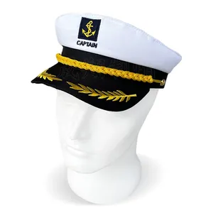 Gorras de Béisbol Ajustables Blancas de Marinero para Disfraces de Fiesta Temática Náutica - Product Image 2