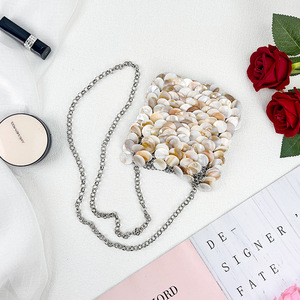 Bolso de Mujer de Hombro Estilo Hada con Cadena, de Piel Genuina Suave, con Lentejuelas Naturales de Fritillaria, Estilo Festivo Novedoso 2026 - Product Image 3